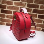 GG Marmont quilted leather backpack red 476671