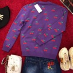 Gucci GG cherry jacquard wool knit cardigan 579932