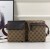 GUCCI Bum Bag Black Canvas GG beige 28566