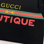 Men's Gucci Boutique print oversize T-shirt Black 548334