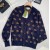 645291 Gucci Double G jacquard wool cardigan blue