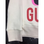 469250 Gucci Cotton Oversized Logo Hoodies white