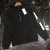 627079 Gucci logo print hooded sweatshirt black