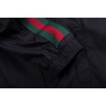 594861 Cotton canvas windbreaker with Gucci label black