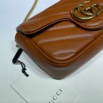 GG Marmont matelassé super mini bag brown 476433
