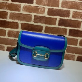 Gucci Horsebit 1955 small shoulder bag 602204 blue