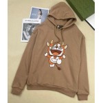 615061 Doraemon x Gucci hooded sweatshirt brown