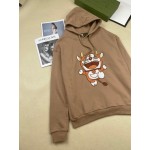 615061 Doraemon x Gucci hooded sweatshirt brown