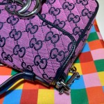 GG Marmont Multicolour mini top handle bag 583571 pink