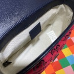 GG Marmont Multicolour mini top handle bag 583571 red