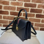 Gucci Ophidia small top handle bag with Web 651055 black