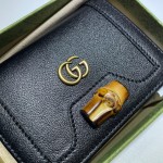 Gucci Diana card case wallet ‎658244 black