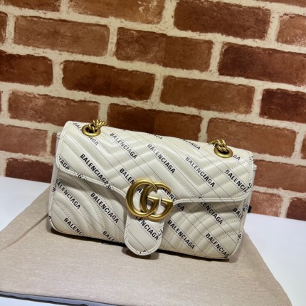 Gucci The Hacker Project small GG Marmont bag white 443497
