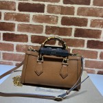 GUCCI DIANA SMALL SHOULDER BAG 735153 BROWN