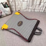 Gucci GG Supreme drawstring backpack yellow 473872
