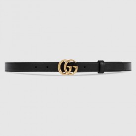 Gucci Leather belt with Double G buckle 409417