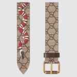 Gucci GG Supreme belt with Kingsnake print 434520