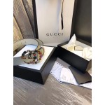 Gucci Leather belt with crystal Double G buckle 513183