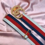 Gucci Web elastic belt with torchon Double G buckle 524101