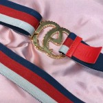 Gucci Web elastic belt with torchon Double G buckle 524101