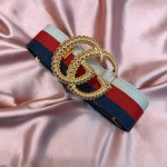 Gucci Web elastic belt with torchon Double G buckle 524101