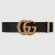 Gucci Leather belt with torchon Double G buckle black 524105