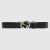 Guccissima belt with interlocking G Black 368186