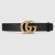 Gucci Leather belt with Double G buckle black 400593