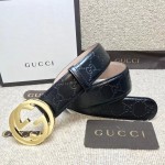 Gucci Signature belt with G buckle Black 411924