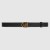 Gucci Leather belt with framed Double G belt 495128