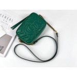 Gucci GG Marmont matelassé mini bag dark green 448065