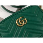 Gucci GG Marmont matelassé mini bag dark green 448065