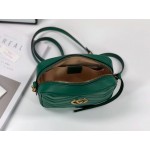 Gucci GG Marmont matelassé mini bag dark green 448065