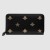 Gucci Bee Star leather zip around wallet black 495062