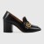 Gucci Leather mid-heel loafer black 423535