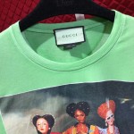 #GucciHallucination print T-shirt saga green 492347