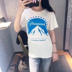 Gucci Oversize T-shirt with Paramount logo 493117