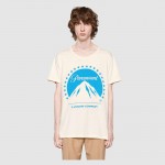 Gucci Oversize T-shirt with Paramount logo 493117