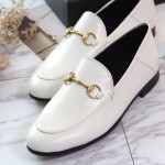 Gucci Brixton leather Horsebit loafer white 414998