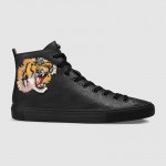 Gucci Leather high-top with tiger sneaker 451621