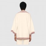 Gucci Silk cotton cardigan with stripes suits 526726