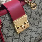 Gucci Padlock small GG shoulder bag red 498156