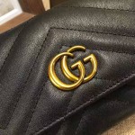 Gucci GG Marmont continental wallet in Black 443436